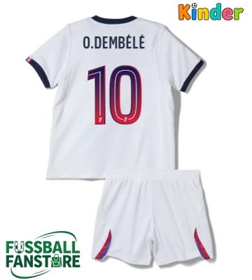 Paris Saint-Germain Ousmane Dembele #10 Replik Auswärtstrikot Kinder 2026-27 Kurzarm (+ Kurze Hosen)